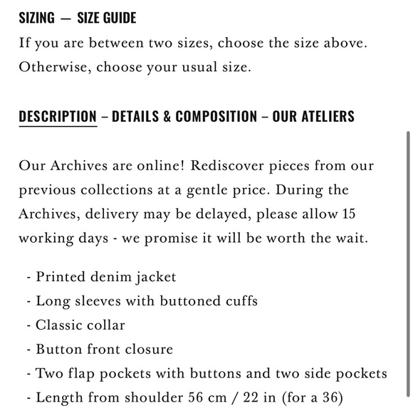 NWT sezane wilfrield jacket size S two tone blue flower print - Picture 13 of 14